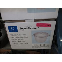 New 17 Quart Stainless Steel Stock Pot with Lid