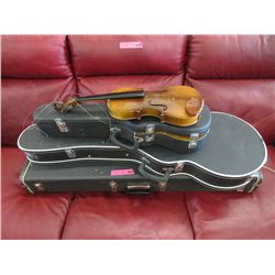 3 Instrument Cases & Violin