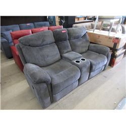 New 78" Grey Fabric Power Reclining Sofa