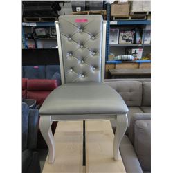 New Home Elegance Pewter Coloured Side Chair