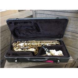 Brass Mello Tone Saxophone in Fitted Case