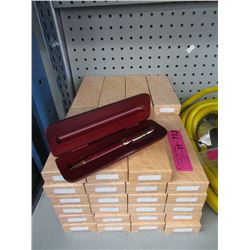 24 New Wood Pens in Gift Boxes