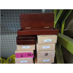 26 New Hinged Lid Wood Boxes