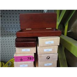 26 New Hinged Lid Wood Boxes
