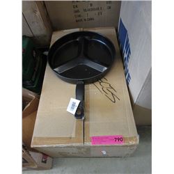 Case of 12 New Sectioned Frying Pans