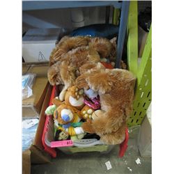 2 Totes of Assorted New Stuffed Animals