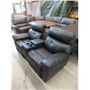 Image 1 : New Black Leather Power Reclining Sofa