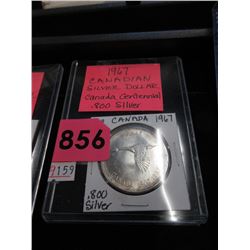 1967 Canadian Silver Dollar Coin - .800 Silver