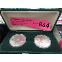 Set of Two 1974 Issue Montreal Olympic $5 Coins