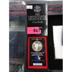 1983 USA Olympic .900 Fine Silver Dollar