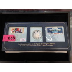 1975 Apollo-Soyuz Space Mission Stamps and Coin