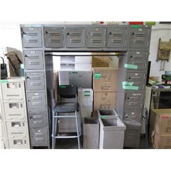 Rare Vintage Industrial Metal Wardrobe Locker