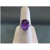 Image 1 : 5 CT Amethyst & Diamond Sterling Silver Ring