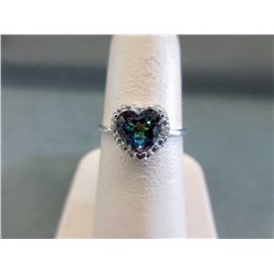 Ocean Blue Mystic Topaz & Diamond Ring