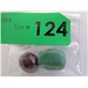 Image 1 : 15 CT Ruby & 19 CT Emerald Gemstones