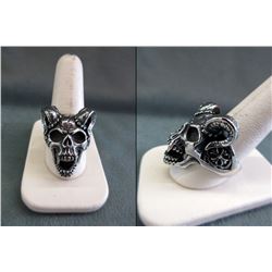 Men's Demon Skull Biker Ring