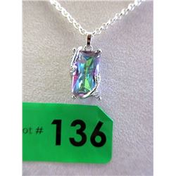 20 CT Mystic Topaz Wrap Design Necklace