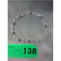 12 CT Ocean Blue Mystic Topaz Bracelet
