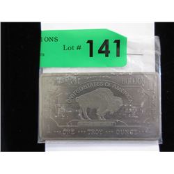 1 oz. .999 Fine Titanium Buffalo Bar