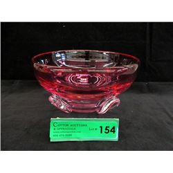 Signed & Labeled Vintage Chalet Glass Bowl/Vase