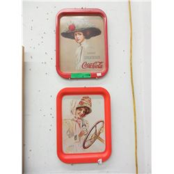 2 Coca-Cola Tin Trays