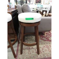 New 29" Brown Swivel Stool with Ivory Seat