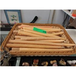 36 New 12" Beeswax Taper Candles