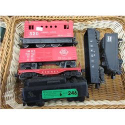 6 "O" Scale Train Cars
