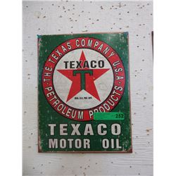 New Texaco Tin Sign with Vintage Image
