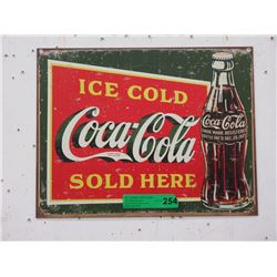 New Coca-Cola Tin Sign with Vintage Image
