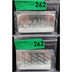 Rare 10 Oz. Wall Street Mint .999 Silver Bar