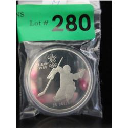 1986 CDA 1988 Winter Olympics Hockey Coin