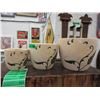 Image 1 : 1 New 3 Piece Set of Ceramic Plant Pots