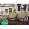 Image 1 : 1 New 3 Piece Set of Ceramic Plant Pots