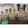 Image 1 : 1 New 3 Piece Set of Ceramic Plant Pots