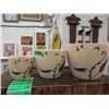 Image 1 : 1 New 3 Piece Set of Ceramic Plant Pots