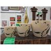 Image 1 : 1 New 3 Piece Set of Ceramic Plant Pots