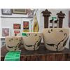 Image 1 : 1 New 3 Piece Set of Ceramic Plant Pots