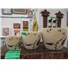 Image 1 : 1 New 3 Piece Set of Ceramic Plant Pots
