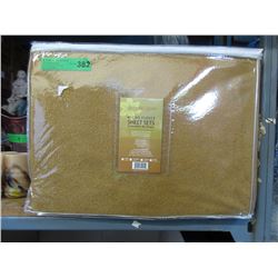 New Twin Size Micro Fleece Sheet Set - Brown