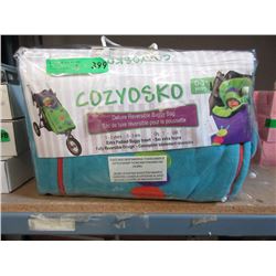 3 New Reversible Baby Buggy Bag - Orange & Blue