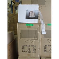 Case of 8 New Levico Stainless Steel Wall Sconces