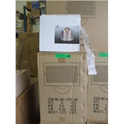 Case of 8 New Levico Stainless Steel Wall Sconces