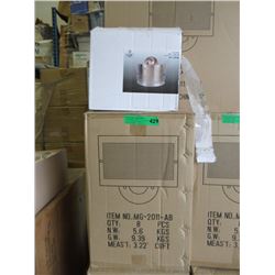 Case of 8 New Levico Stainless Steel Wall Sconces