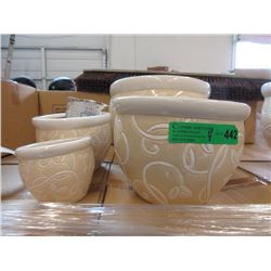 New 4 Piece Cream Coloured Plant Pot Set