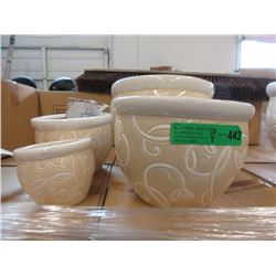 New 4 Piece Cream Coloured Plant Pot Set