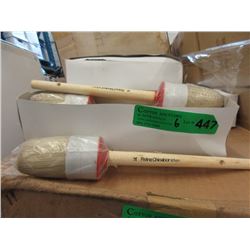 6 Boxes of New #14 Round Bristle Brushes