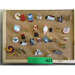 30 Assorted Olympic Games Pins - Some Coca-Cola