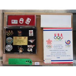 1988 USA & Seoul Olympic Games Pin Sets- 1 of Each