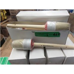 6 Boxes of New #14 Round Bristle Brushes